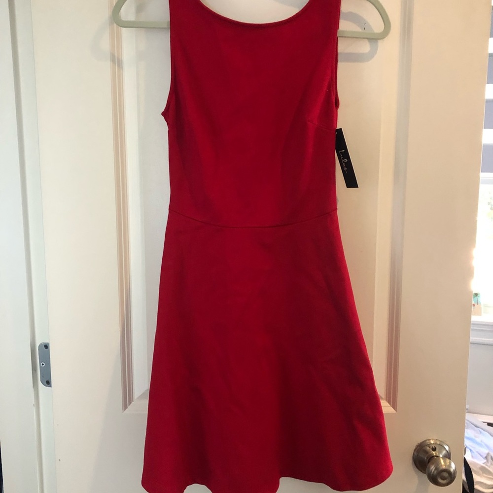 Lulus Red Skater Dress - Picture 1 of 3